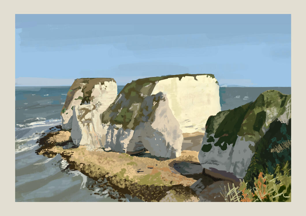 old harry rocks (landscape study)