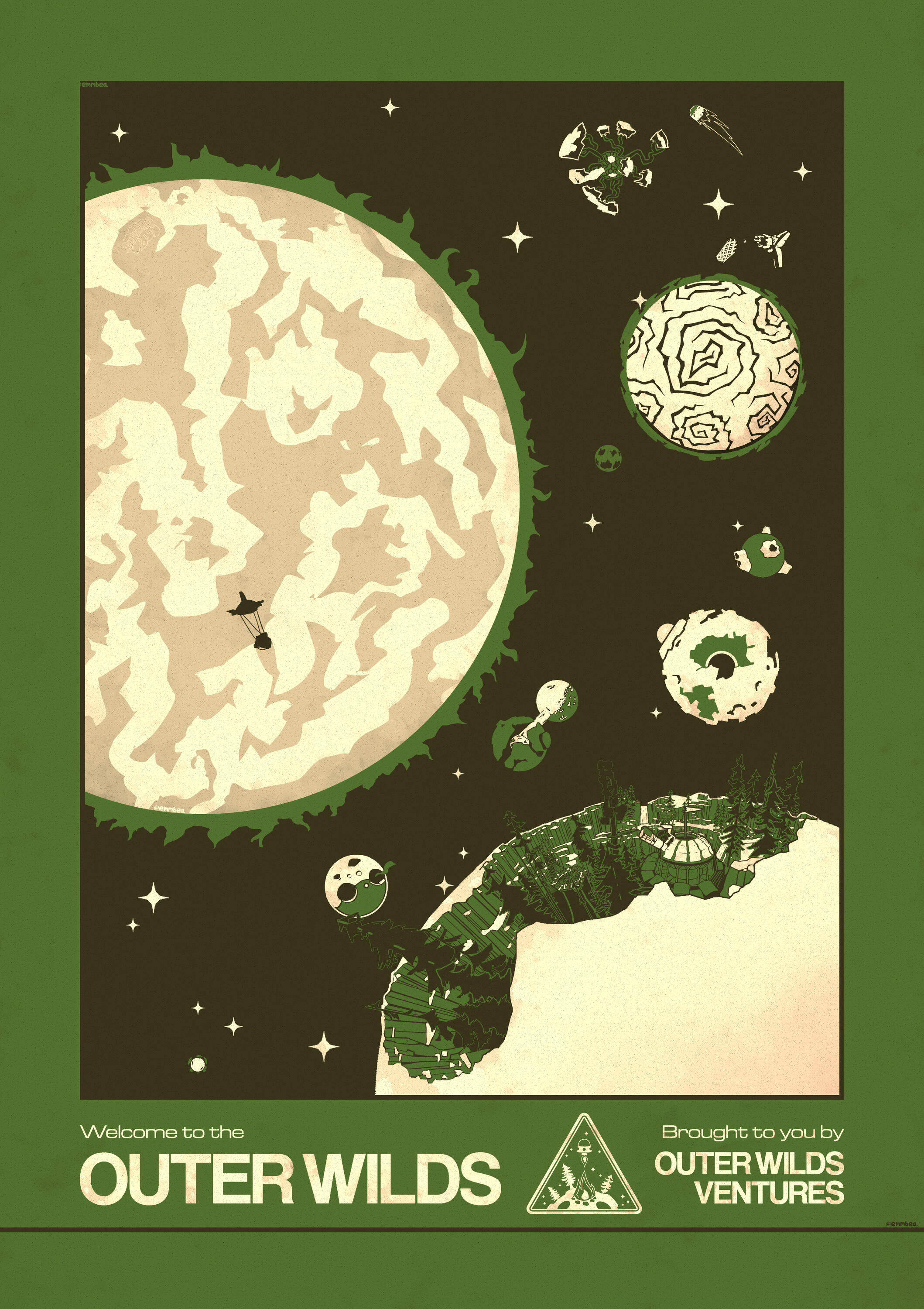 outer wilds travel poster